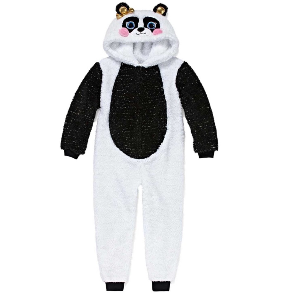 NWT White Sparkle Panda Bear pajamas 2T-3T